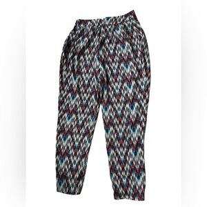 Blush Multicolor Zigzag Pattern Pants
